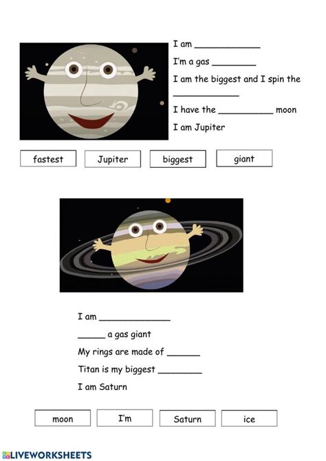 The Solar System Song Interactive Worksheet Solar