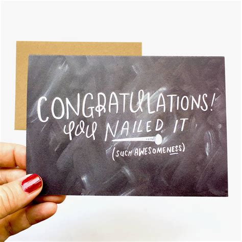 ‘you Nailed It Congratulationsgraduation Card By Love One Another