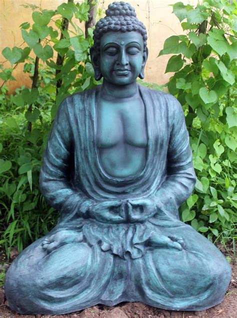 Stone Sitting Resting Buddha Statue Samadhi Outdoor Decor Buddha