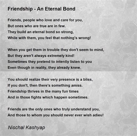 Friendship An Eternal Bond Friendship An Eternal Bond Poem By