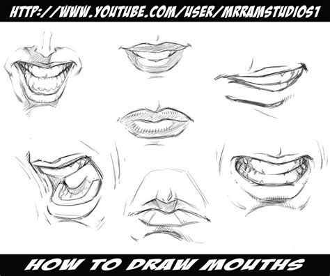 How To Draw Mouths Various Poses By Robertmarzullo On Deviantart