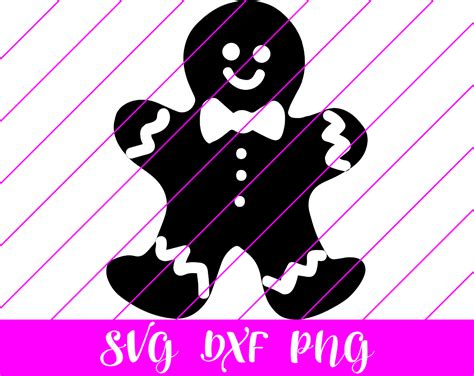Gingerbread Man BW SVG - Free Gingerbread Man BW SVG Download - Free