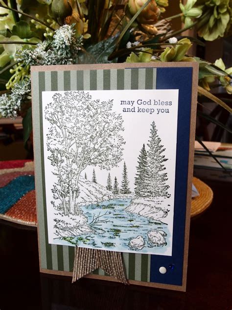 Thinking Of You Card Using Stampin Up Peaceful Place Dsp And Stampin