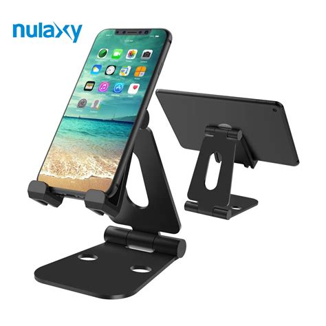 Nulaxy Aluminium Alloy Phone Holder Dual Hinge Adjustable Mobile Phone