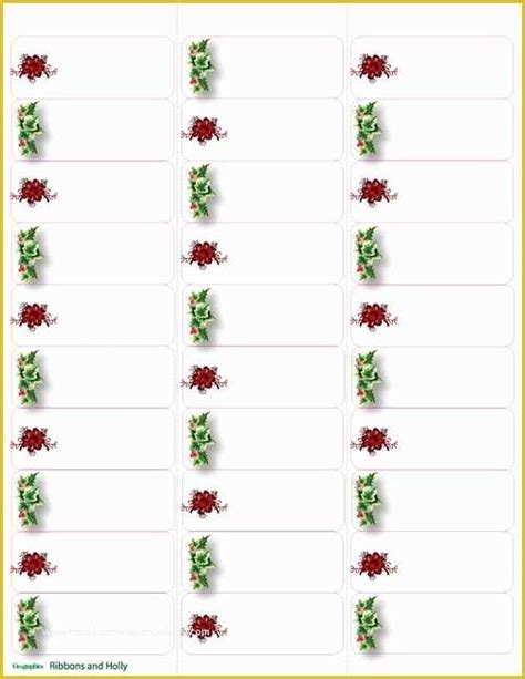 Free Christmas Return Address Label Templates Per Sheet Of Avery