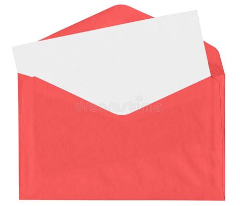 Red Envelope With Blank Letter Stock Image Image Of Empty Card 47196433