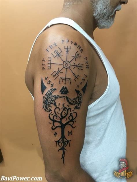 Viking Compass Vegvisir Tattoo Tatuaje De Símbolos Vikingos Tatuajes