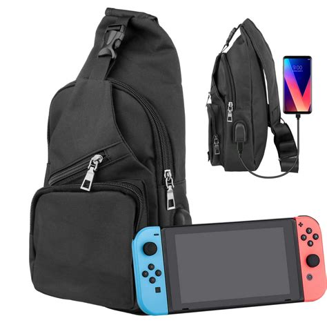 Tsv Switch Travel Bag With Usb Charging Port For Nintendo Switch