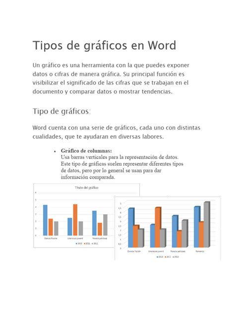 Leccion 1 Tipos De Graficos En Word Nota Ver Video Visto 6 De Marzo Pdf