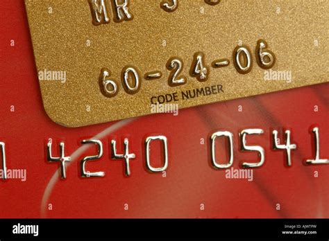 Credit Card Account Number Creditcard Stock Photo Alamy