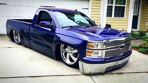 Bagged And Bodied 2014 Regular Cab Silverado On 26s Youtube