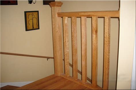 Find metal, wood, and pipe handrail prices per linear foot. white oak banister | Upper floor landing of light oak ...