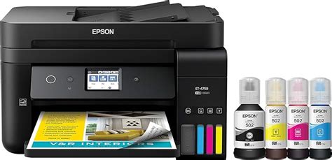 inkjet printers copier epson workforce et 4750 ecotank wireless color all in one supertank