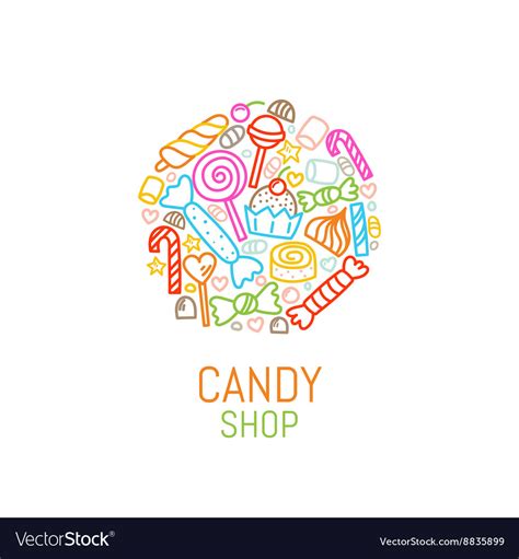 Logo Template Candy Shop Royalty Free Vector Image