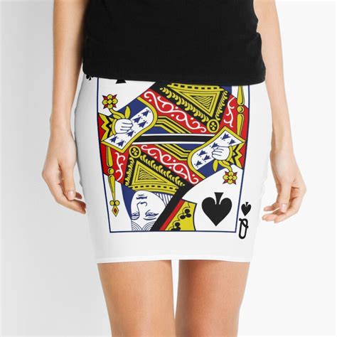 Queen Of Spades Playing Card Mini Skirt By Vladocar Redbubble