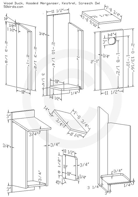 Consider adding a predator guard to the supporting post to help prevent raccoons from climbing up to wood duck house. Wood Duck House Plans - 70birds Birdhouse Plans Index