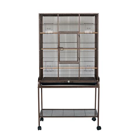 Yml Bar Spacing Copper Aviary Bird Cage With Stand 30 L X 19 W X 61