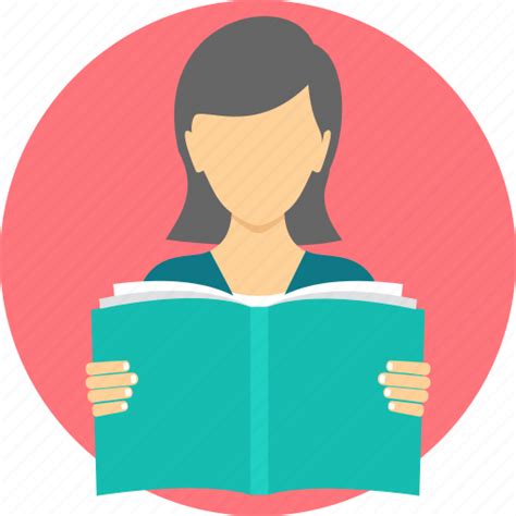 Book Girl Homework Learn Learning Read Student Icon