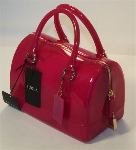 Nwt Furla Bag Satchel Candy Pvc Dragon Fruit Pink 743534 Wdustbag