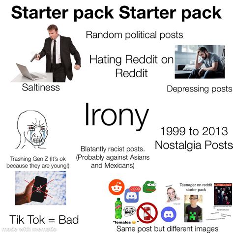 Starter Pack Starter Pack R Starterpacks Starter Packs Know Your Meme