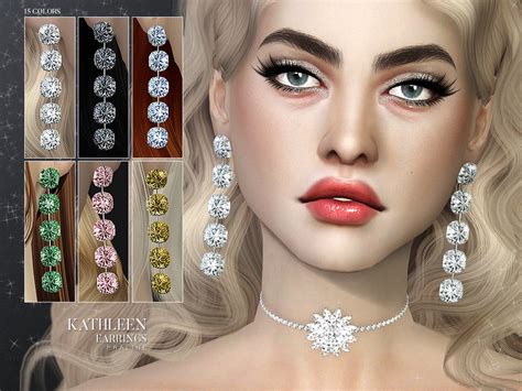 Gemstone Jewelry Sets Ts4 Diamond Chain Jewelry Sets P5 Sims4
