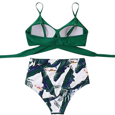 women sexy print bikini set push up bathing swimwear high waist swimsuit us ebay