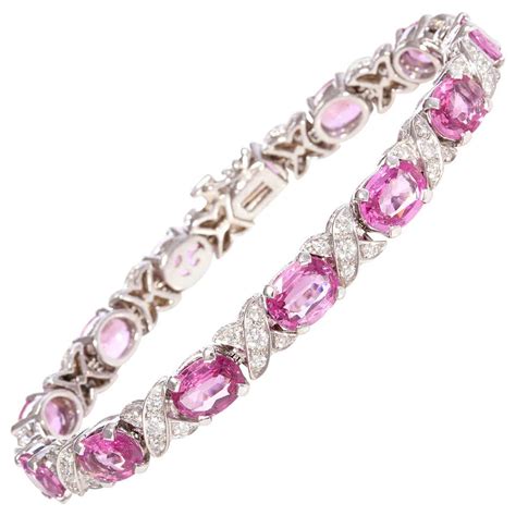 Ella Gafter Diamond Pink Sapphire Flexible Bracelet At 1stdibs