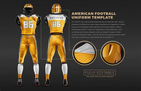 Flat football logo on blue label. The Most Realistic Football Uniform Photoshop Template is ...