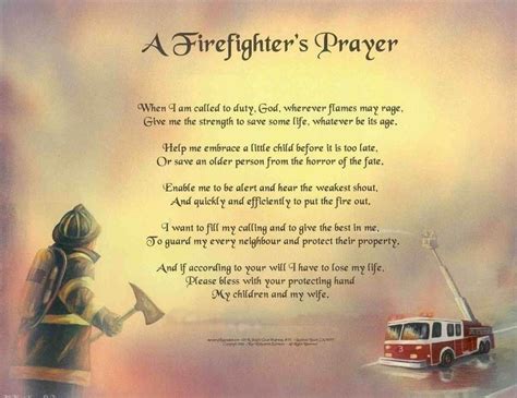 Firefighters Prayer Prayers Prayer Changes Things Firefighter Quotes