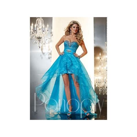 Panoply 14618 Strapless Sweetheart High Low Length Prom Asymmetrical