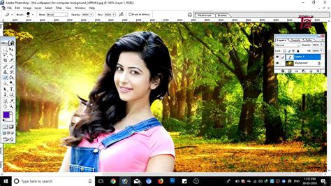 How To Change Background In Adobe Photoshop 70 Tutorial Video Youtube