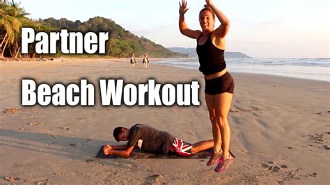 Surf Fitness Circuit Beach Partner Workout Min Burner Youtube
