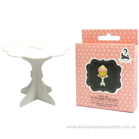 Mini White Cupcake Stands Pack Of 6 White Cupcakes Cardboard