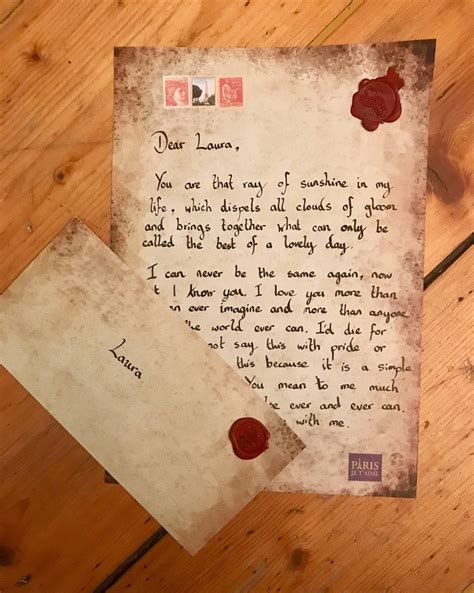 Vintage Love Letter Personalised Love Letter Marriage Letter Etsy