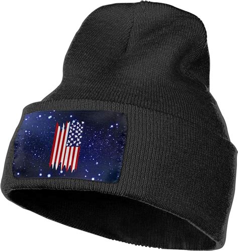 American Flag Winter Warm Knit Beanie Hats Skull Cap For Men And Women Black Amazonca Clothing