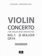 Prokofiev Violin Concerto No.1 Op.19 - Sheet Music X - Scores and Parts