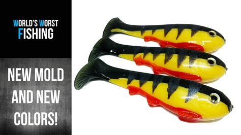 Popular Colors Yellow Perch Hand Pouring Yellow Perch Swimbaits With