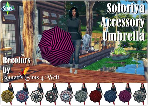 Annetts Sims 4 Welt Soloriya Accessory Umbrella Recolors