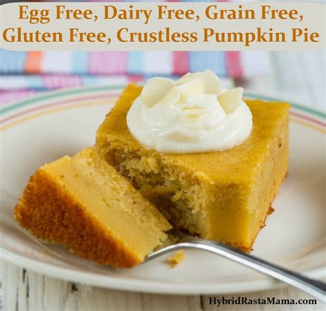 Egg Free Dairy Free Grain Free Gluten Free Crustless Pumpkin Pie By