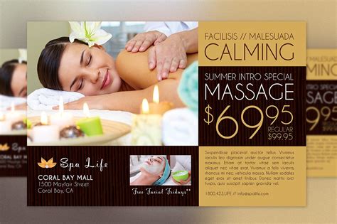 Spa Massage Flyer Template Flyer Templates ~ Creative Market
