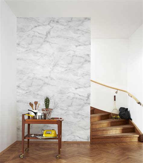 Faux Tile Marble Wallpaper — Decor8