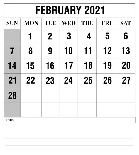 When it's finished downloading, unpack the archived pdf and open it in the pdf viewer software of your choice. free february 2021 printable calendar template in pdf - Calendar Template 2021