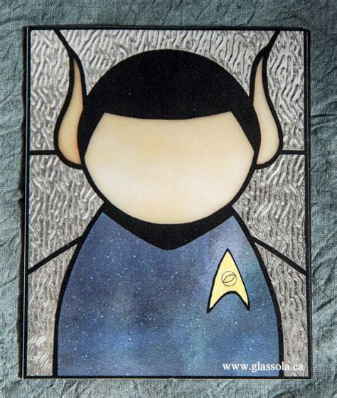 Spock Stained Glass Window Cling Etsy Stained Glass Window Clings