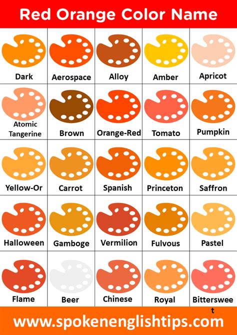Looking Forward To Knowing The Shades Of The Red Orange Color Name As