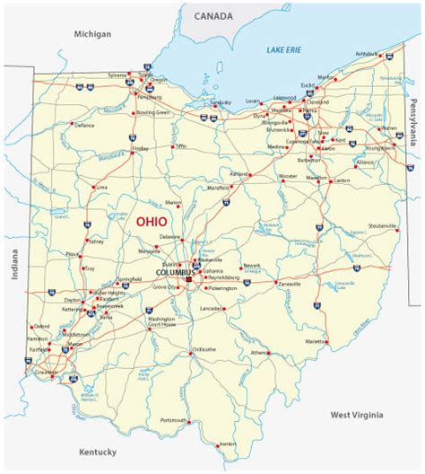 Map Of Ohio Guide Of The World