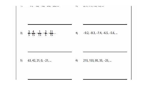 geometric sequences worksheets answer key