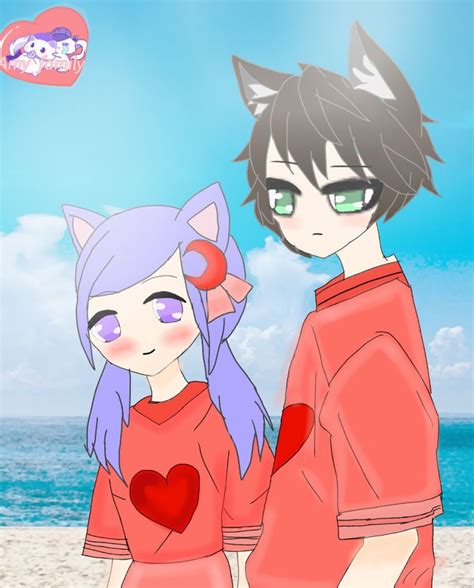 Couple Anime Art Beach