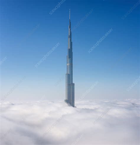 Burj Khalifa Above The Clouds In Dubai Stock Image F0204704