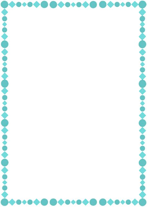 A4 Teal Page Border By Whimsinkal On Deviantart