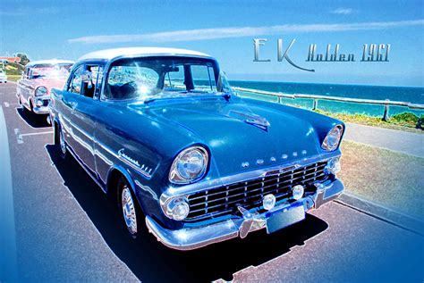 Vintage Car Old Holden 1961 Ek Vintage Retro Car At The Beach Very